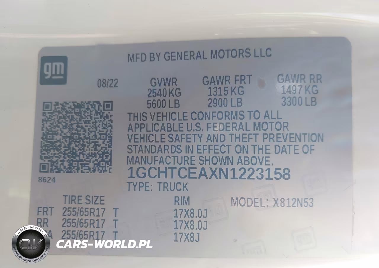 2022 Chevrolet Colorado VIN:1GCHTCEAXN1223158 - 9