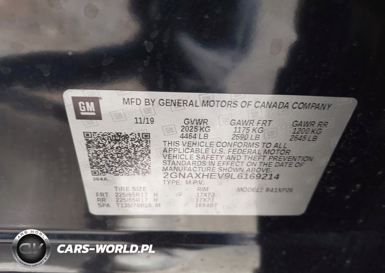2020 Chevrolet Equinox Fwd Ls VIN:2GNAXHEV9L6169214 - 9