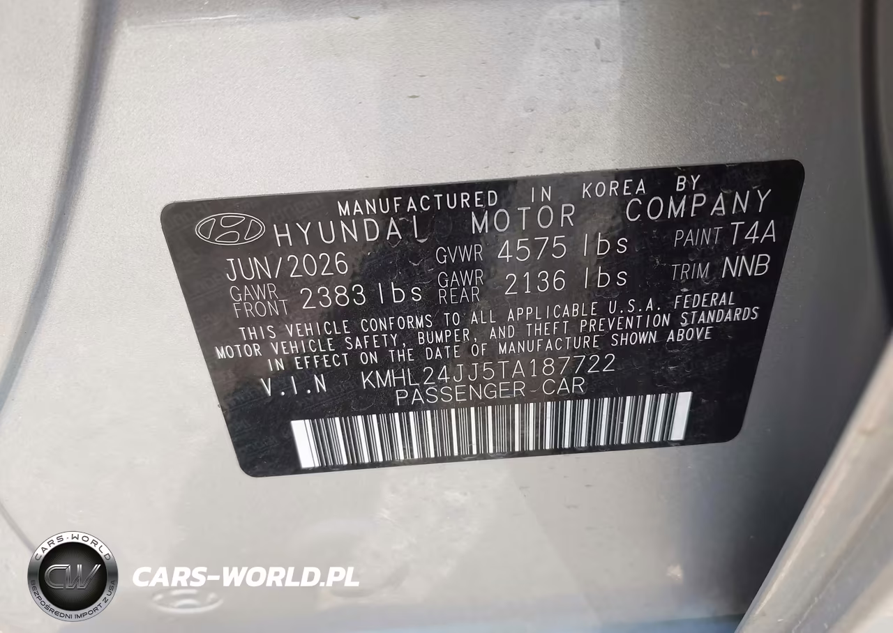 2026 Hyundai Sonata Hybrid Blue VIN:KMHL24JJ5TA187722 - 9