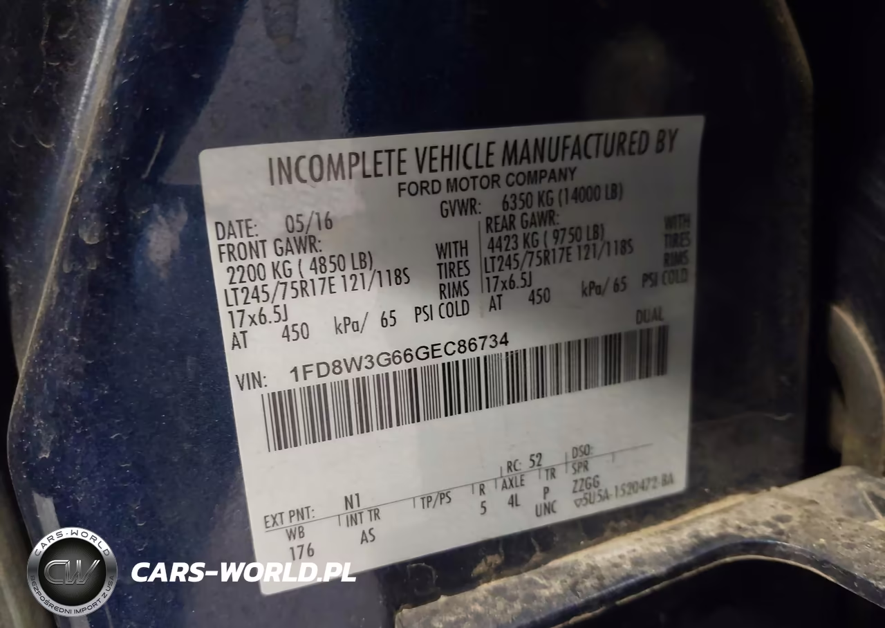2016 Ford F-350 Chassis Xl VIN:1FD8W3G66GEC86734 - 9