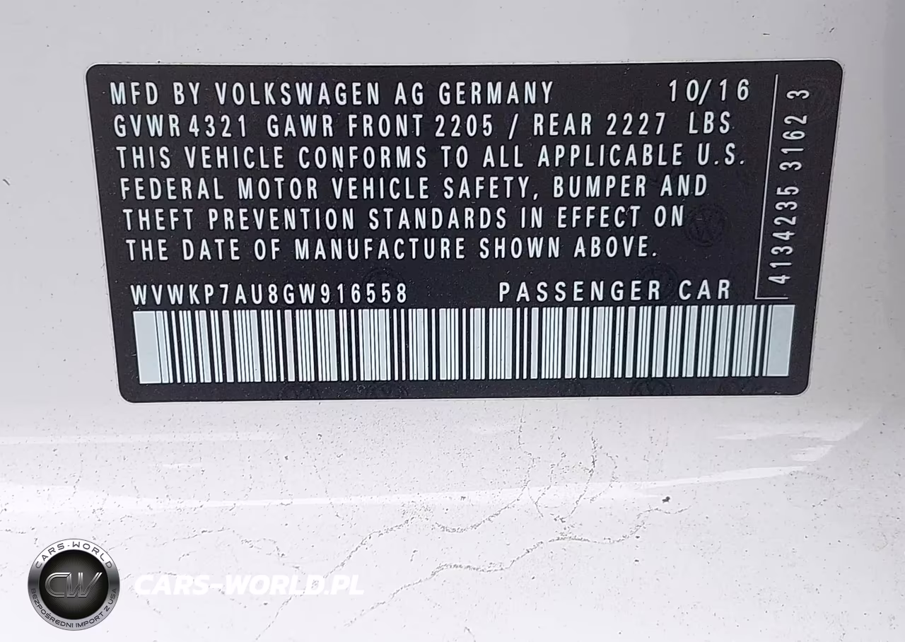 2016 Volkswagen E-Golf Se VIN:WVWKP7AU8GW916558 - 9