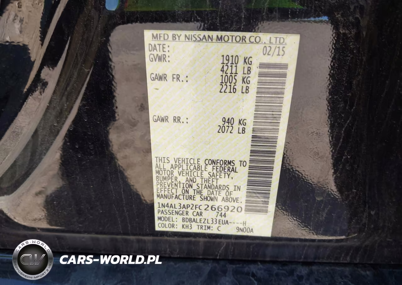 2015 Nissan Altima 2.5 S VIN:1N4AL3AP2FC266920 - 9