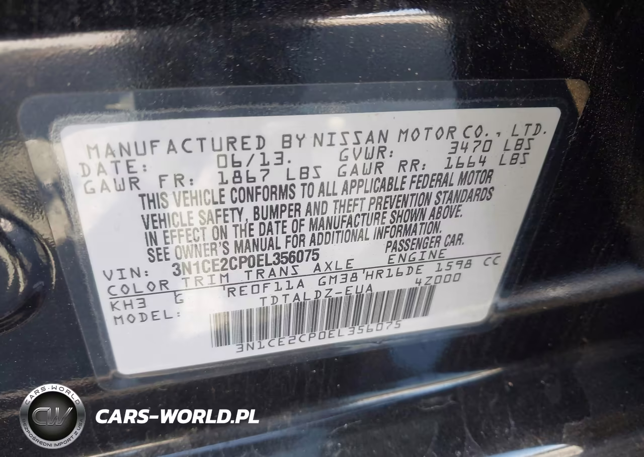 2014 Nissan Versa Note Sv VIN:3N1CE2CP0EL356075 - 9