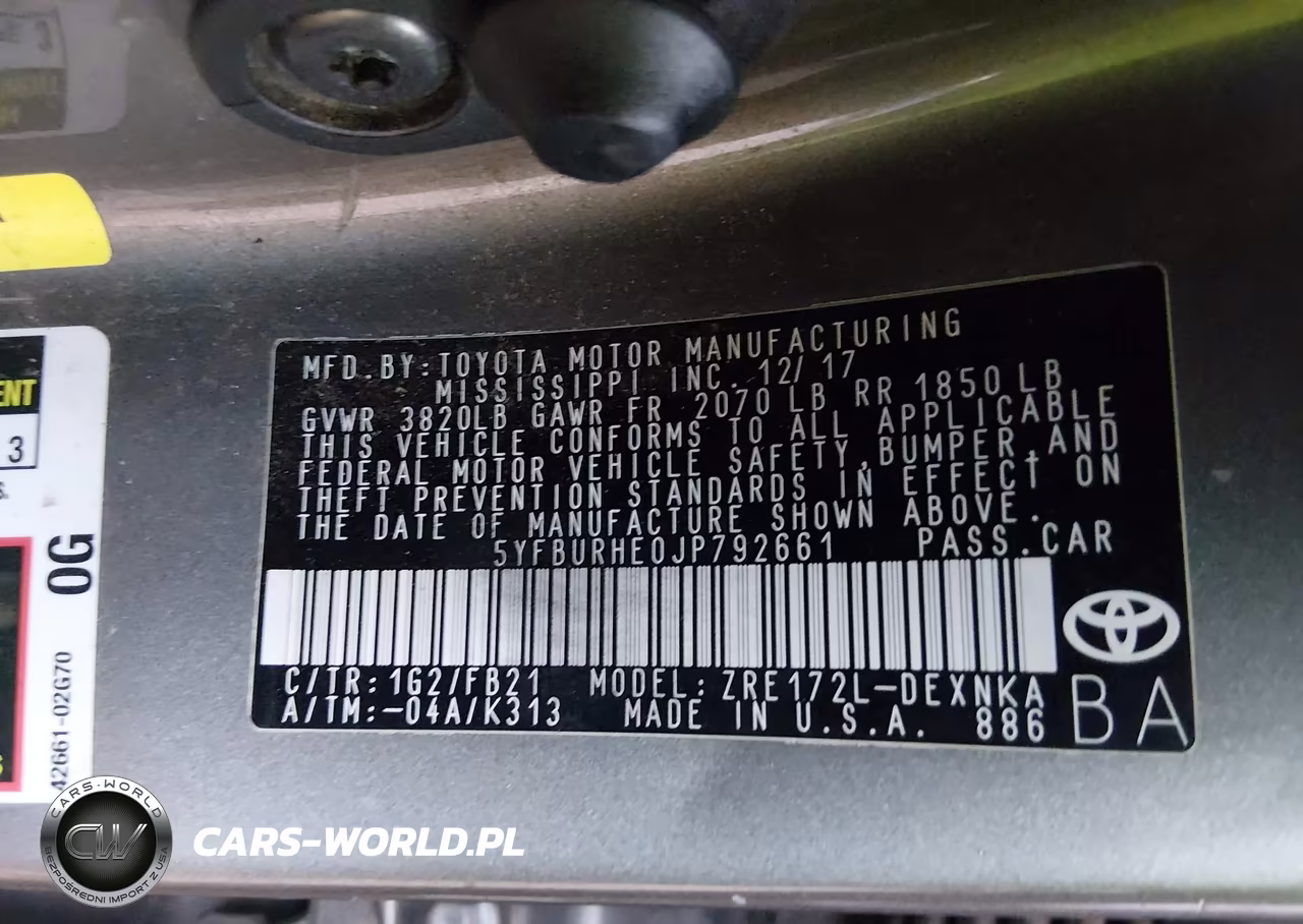 2018 Toyota Corolla Le VIN:5YFBURHE0JP792661 - 9