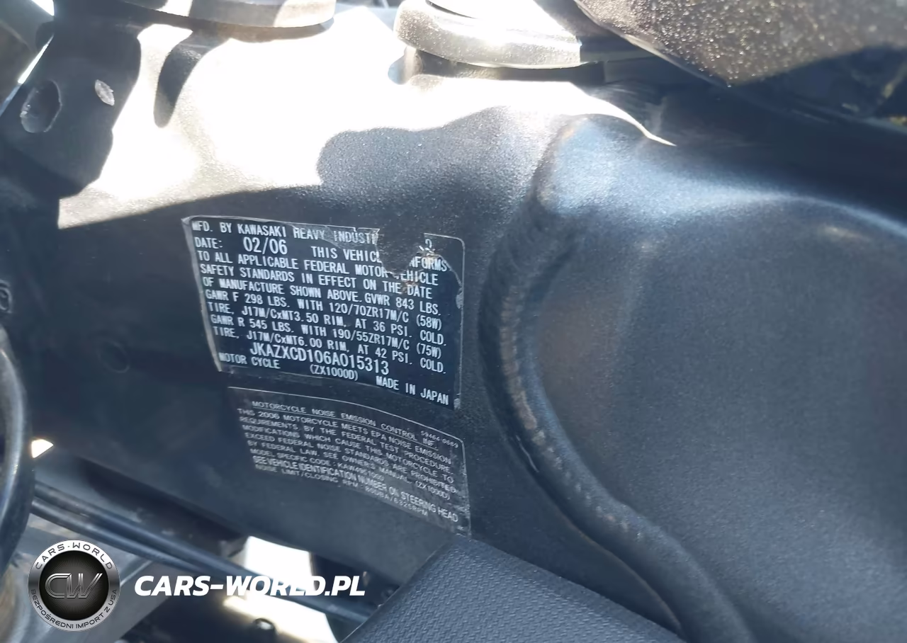 2006 Kawasaki Zx1000 D6F VIN:JKAZXCD106A015313 - 10