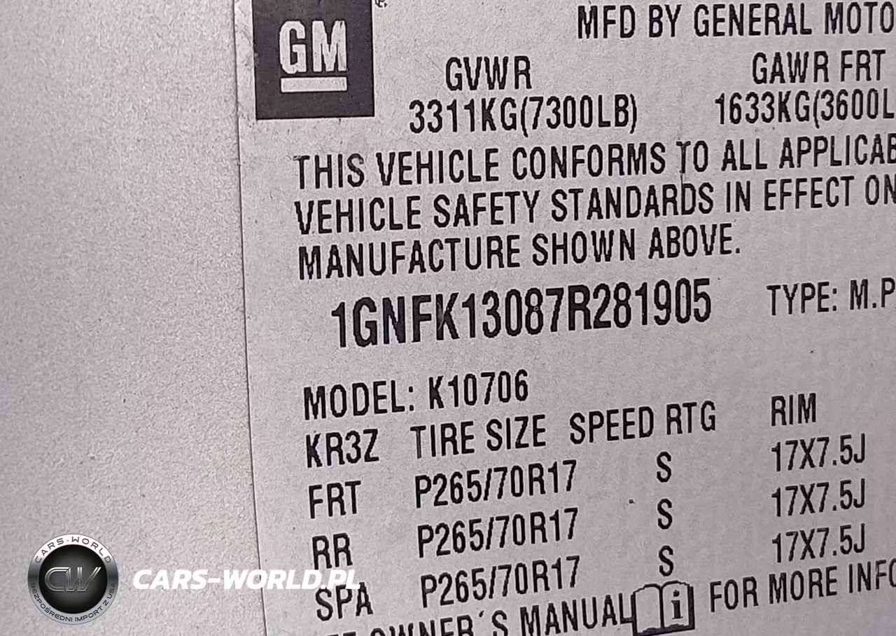 2007 Chevrolet Tahoe Lt VIN:1GNFK13087R281905 - 9