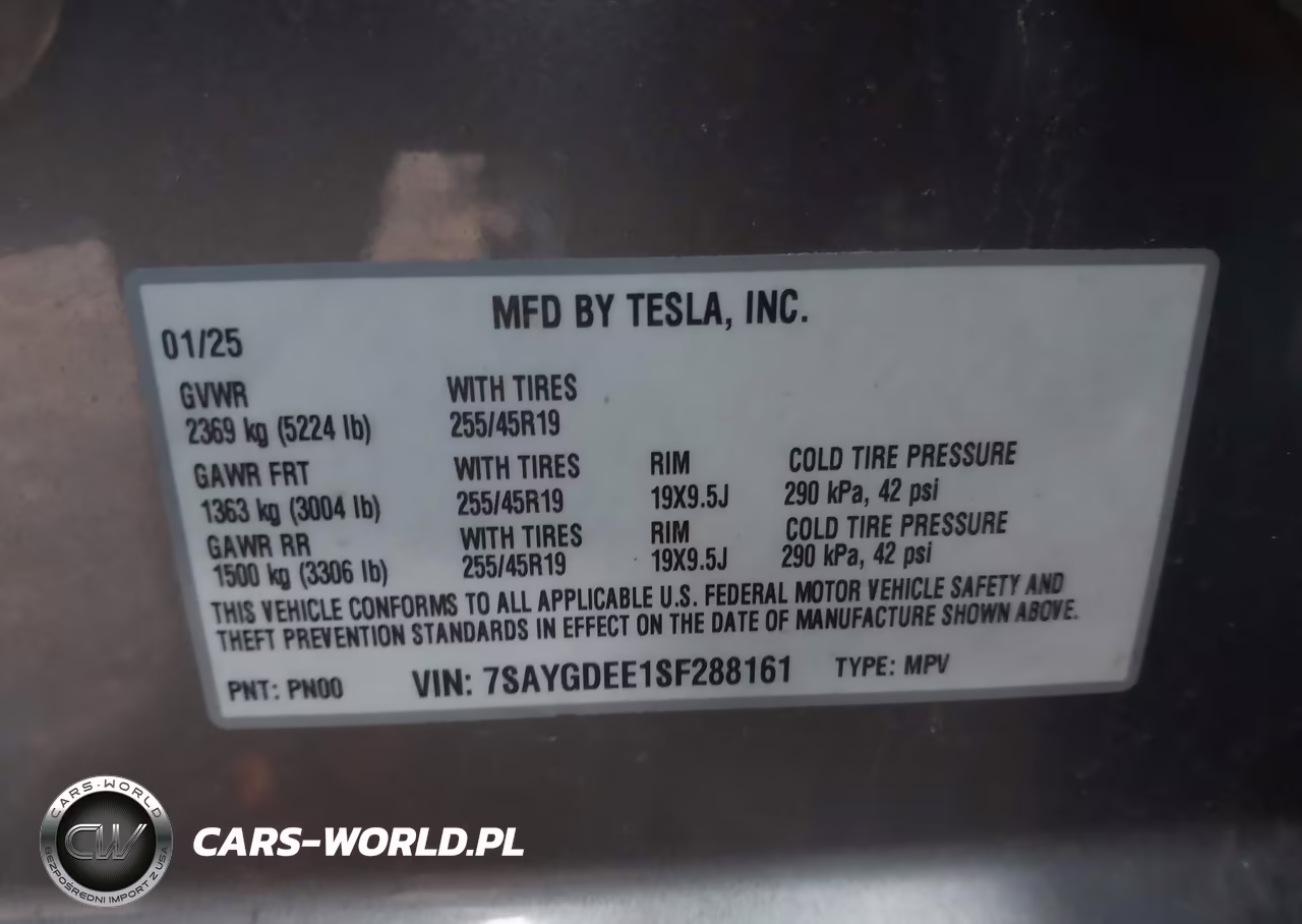 2025 Tesla Model Y Long Range Dual Motor All-Wheel Drive VIN:7SAYGDEE1SF288161 - 9