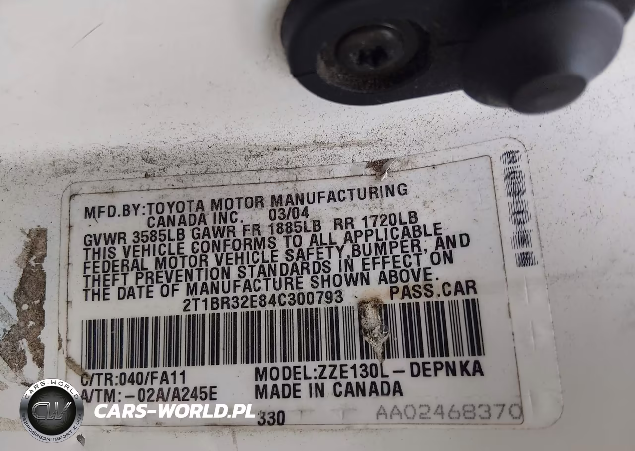 2004 Toyota Corolla Le VIN:2T1BR32E84C300793 - 9
