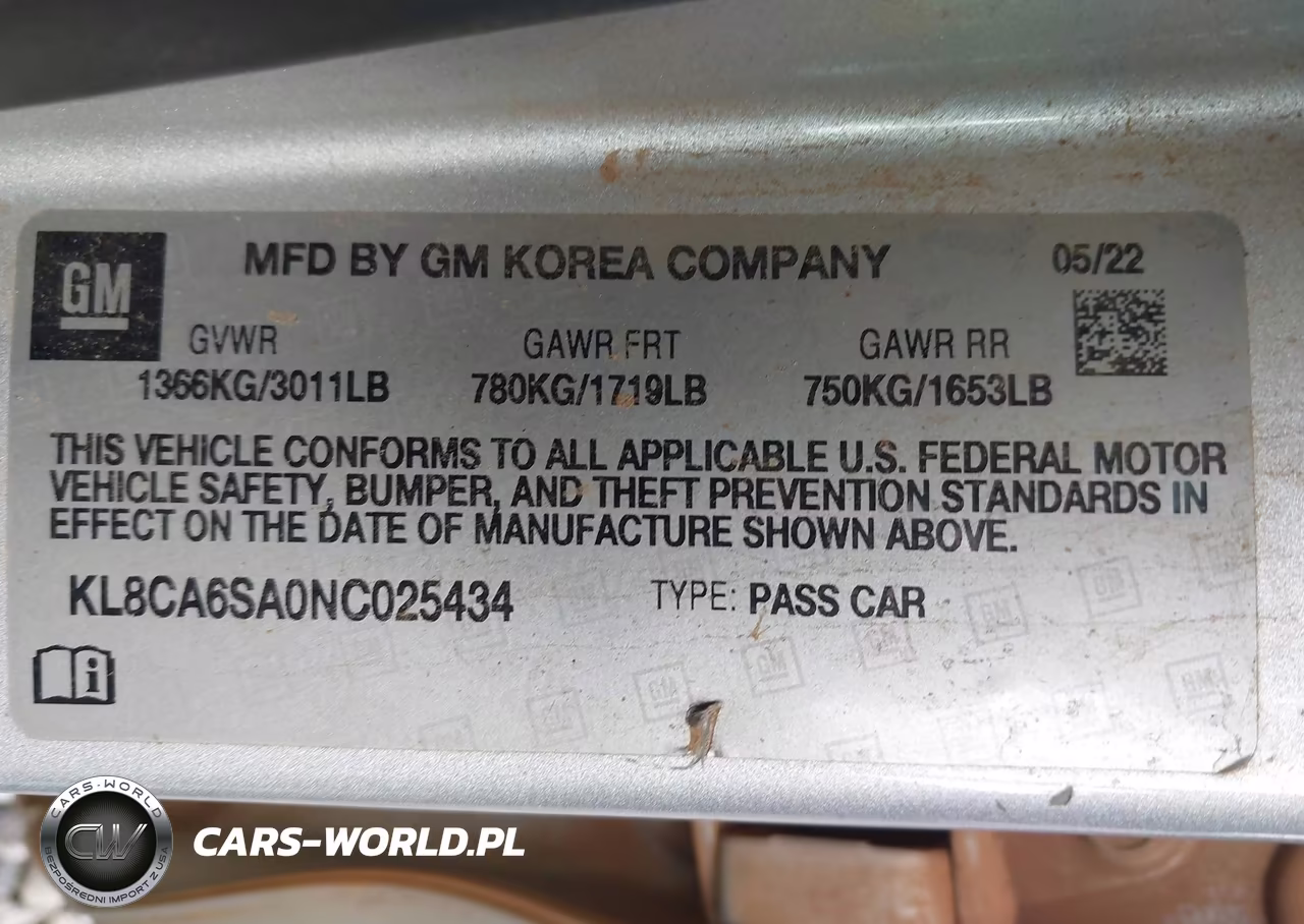 2022 Chevrolet Spark Fwd Ls Manual VIN:KL8CA6SA0NC025434 - 9