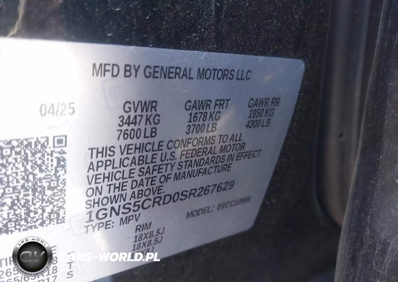 2025 Chevrolet Suburban 2Wd Lt VIN:1GNS5CRD0SR267629 - 9