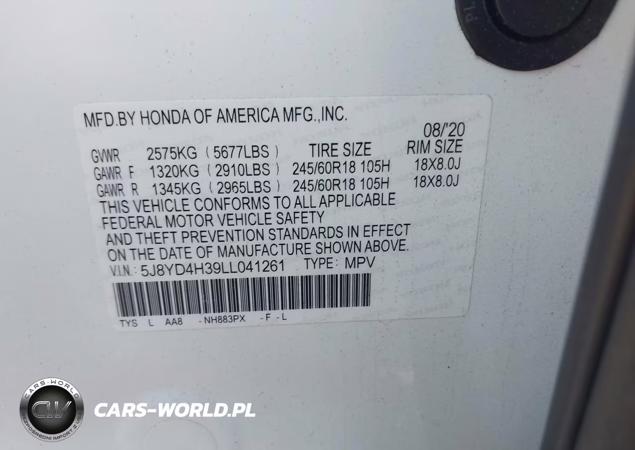 2020 Acura Mdx Standard VIN:5J8YD4H39LL041261 - 9
