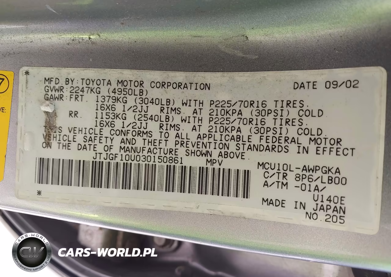 2003 Lexus Rx 300 VIN:JTJGF10U030150861 - 9
