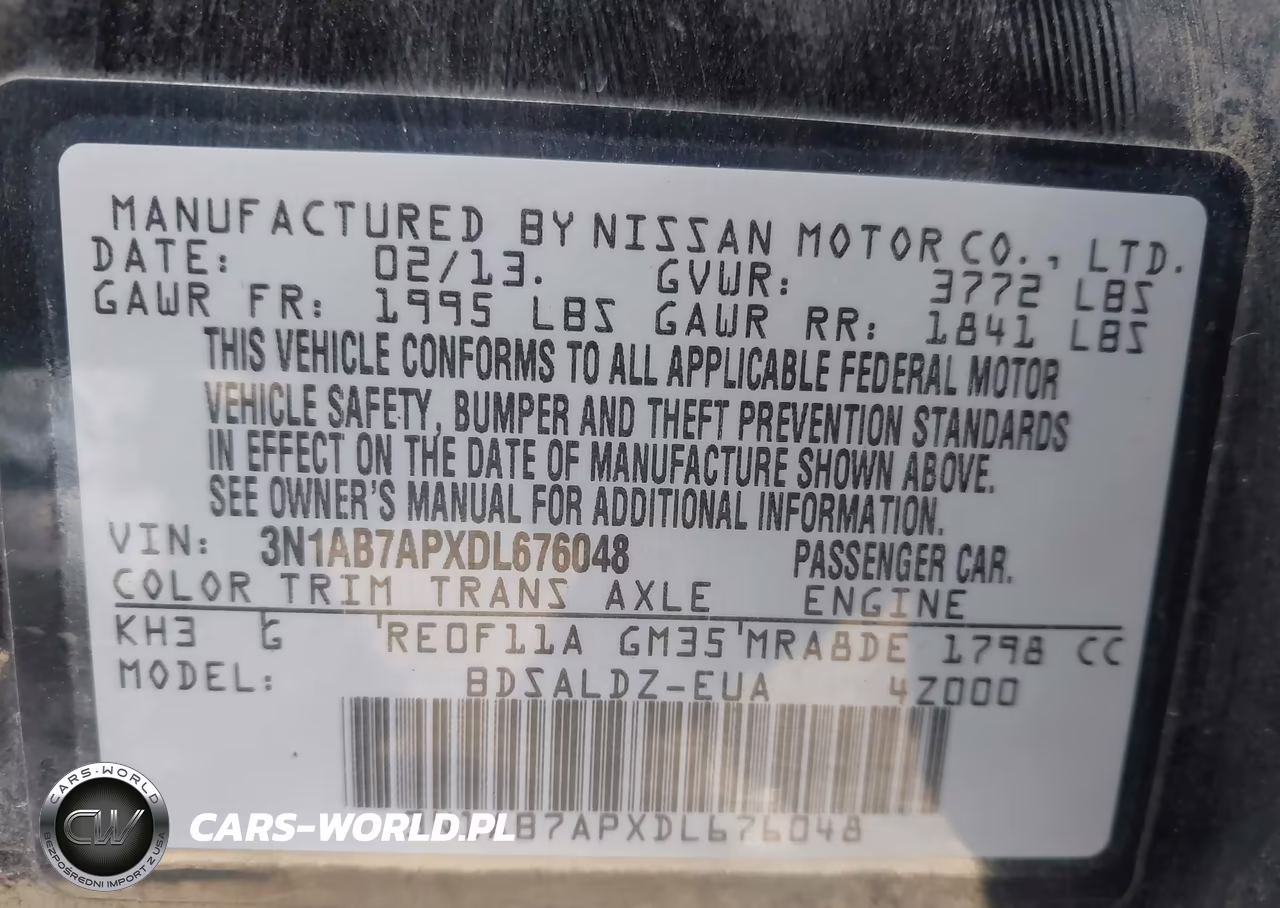 2013 Nissan Sentra Sv VIN:3N1AB7APXDL676048 - 9