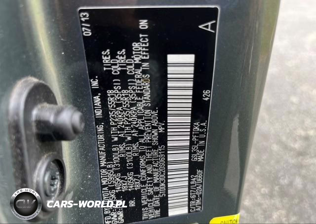 2013 Toyota Sienna Xle 8 Passenger VIN:5TDDK3DC2DS069115 - 9