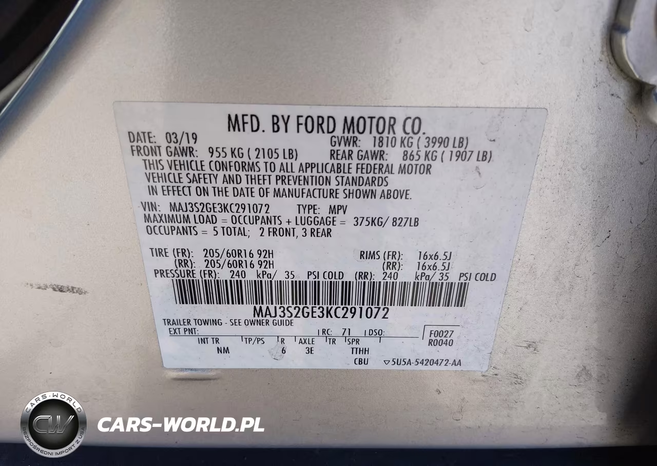 2019 Ford Ecosport Se VIN:MAJ3S2GE3KC291072 - 9