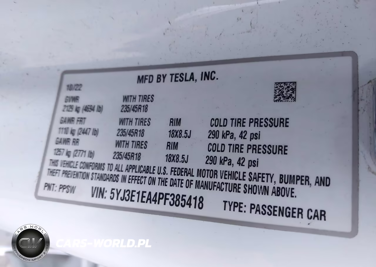 2023 Tesla Model 3 Rear-Wheel Drive VIN:5YJ3E1EA4PF385418 - 8