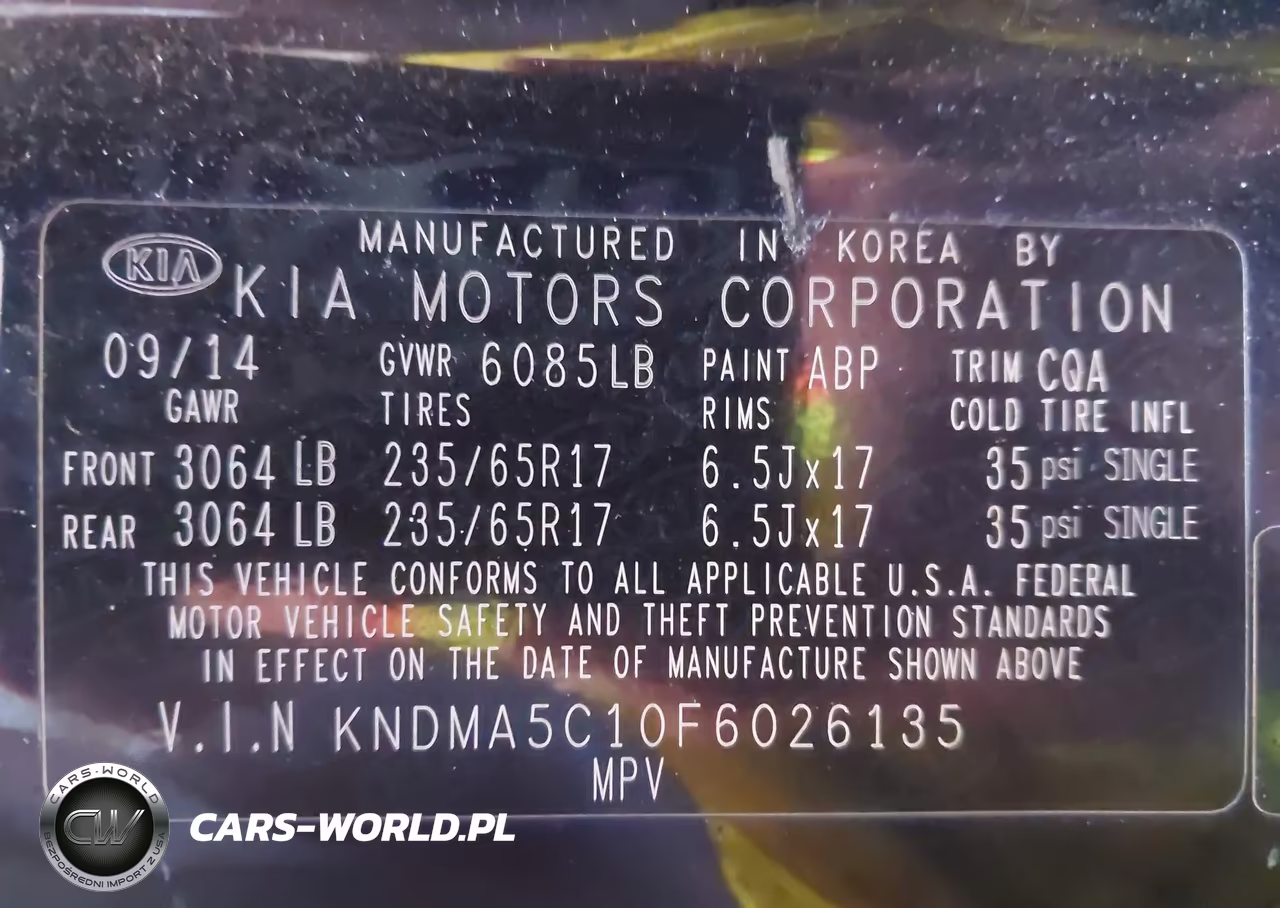 2015 Kia Sedona L VIN:KNDMA5C10F6026135 - 9