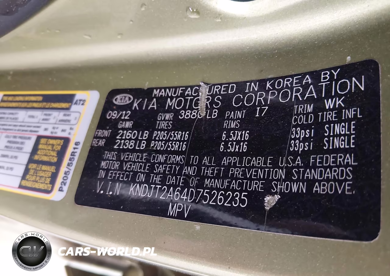 2013 Kia Soul + VIN:KNDJT2A64D7526235 - 9