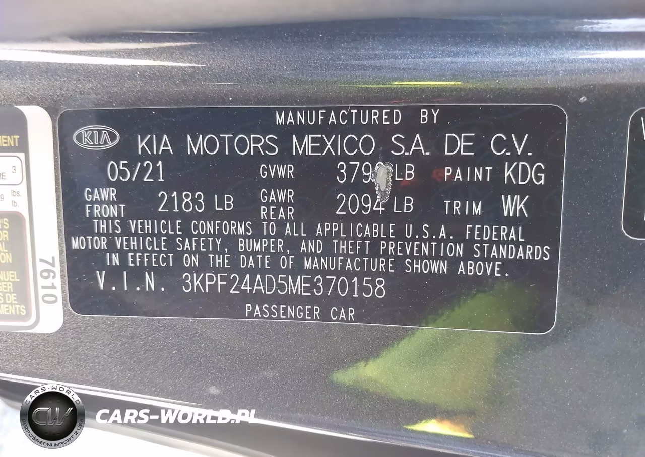 2021 Kia Forte Lxs VIN:3KPF24AD5ME370158 - 9