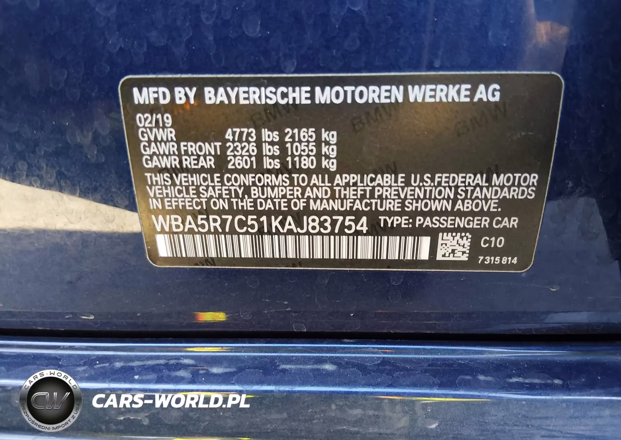2019 BMW 330I xDrive VIN:WBA5R7C51KAJ83754 - 9