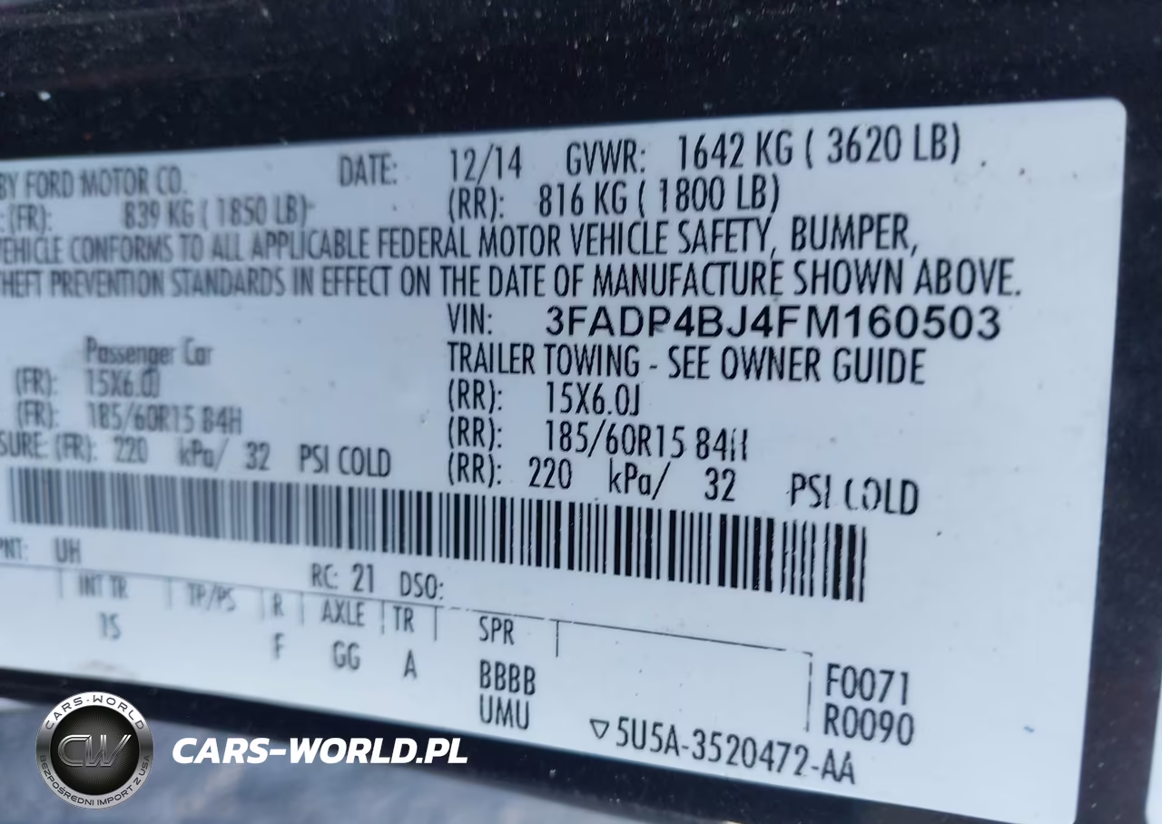 2015 Ford Fiesta Se VIN:3FADP4BJ4FM160503 - 9