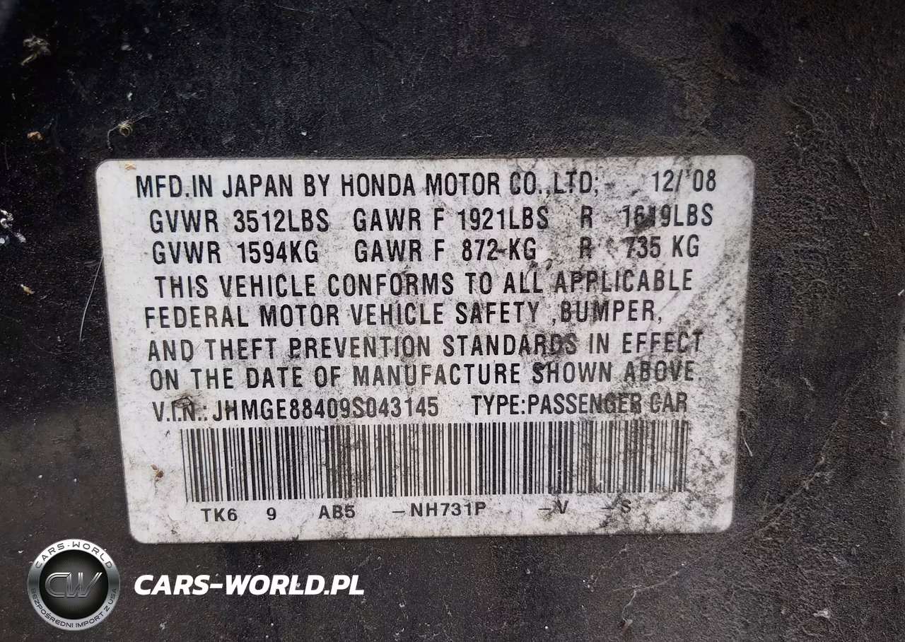 2009 Honda Fit Sport VIN:JHMGE88409S043145 - 9