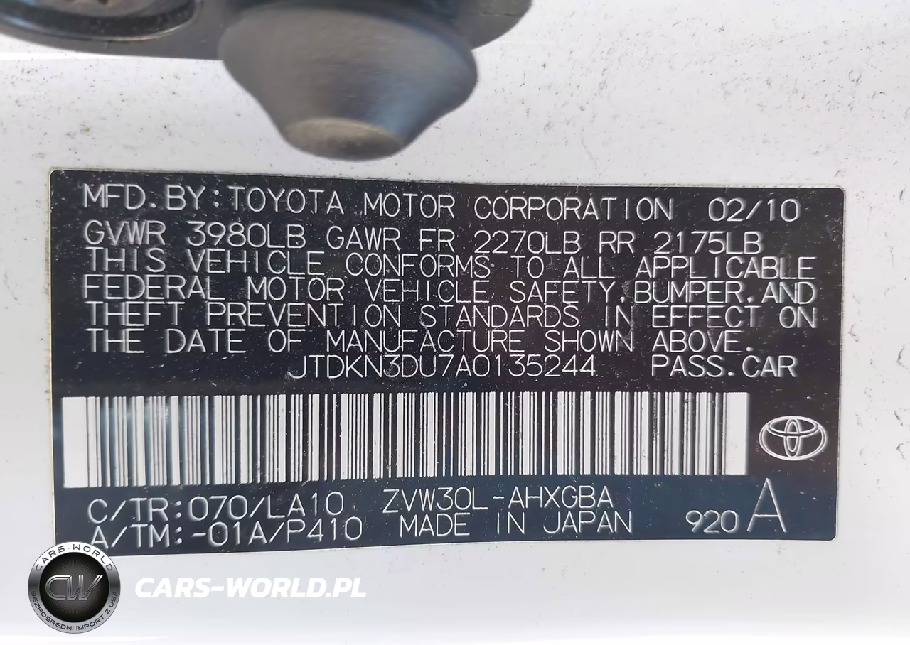 2010 Toyota Prius Iv VIN:JTDKN3DU7A0135244 - 9
