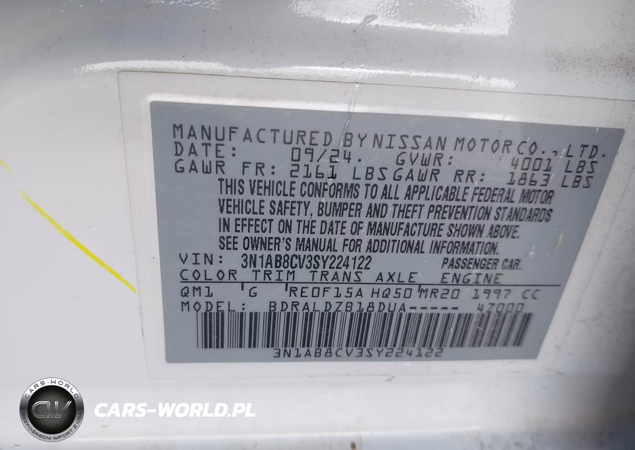 2025 Nissan Sentra Sv VIN:3N1AB8CV3SY224122 - 9