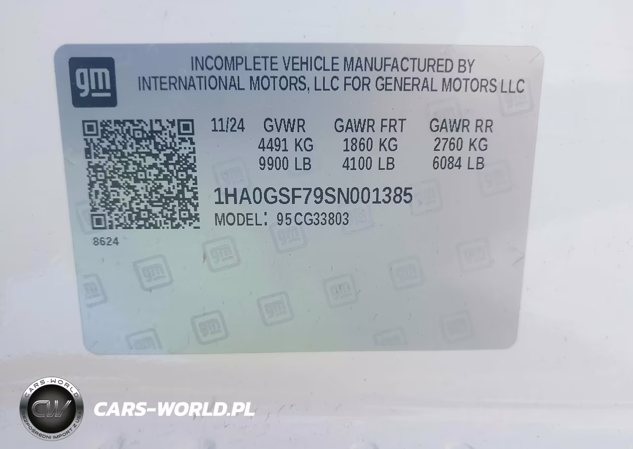 2025 Chevrolet Express Cutaway Work Van VIN:1HA0GSF79SN001385 - 8