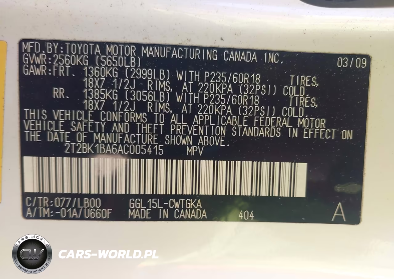 2010 Lexus Rx 350 VIN:2T2BK1BA6AC005415 - 9