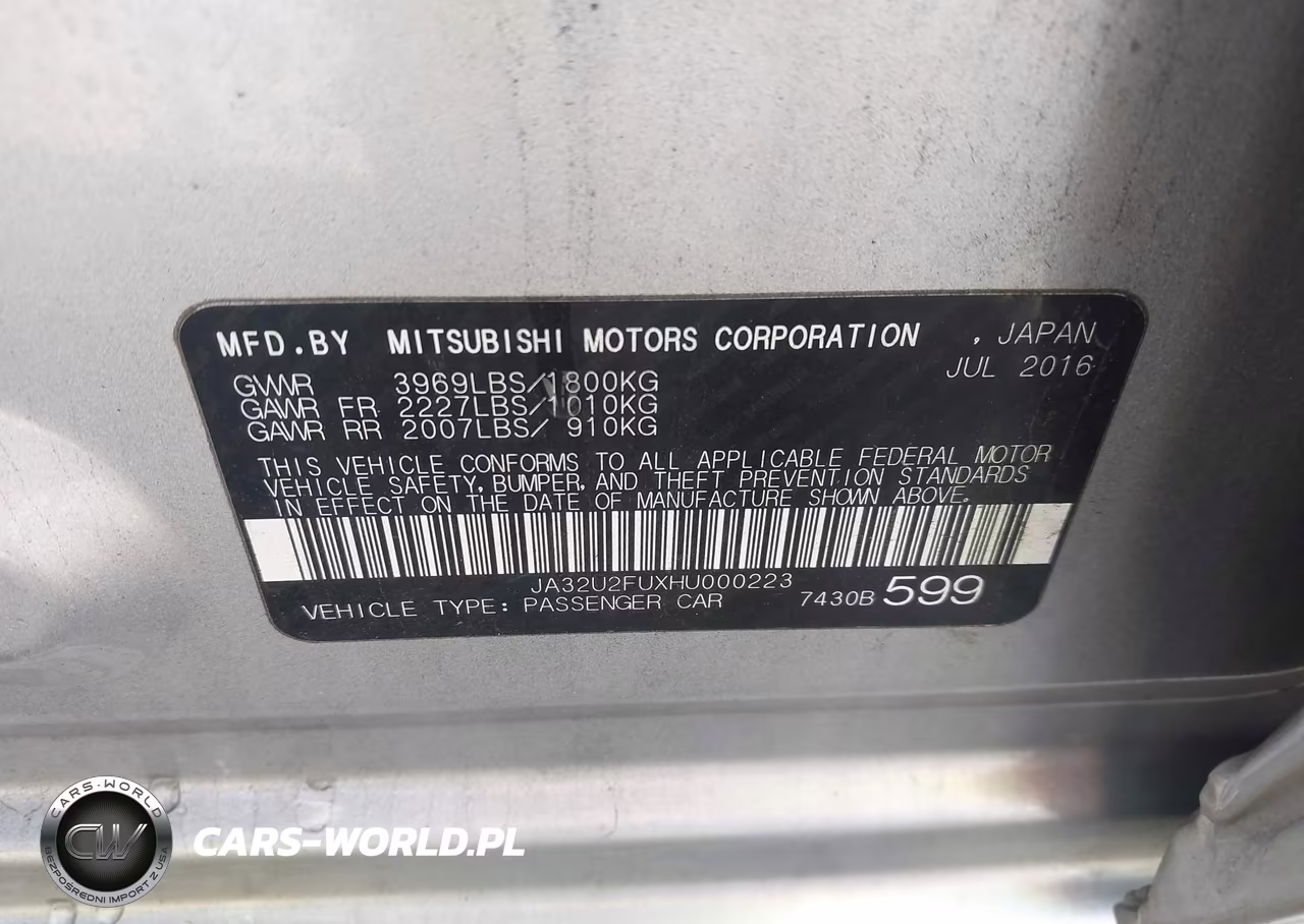 2017 Mitsubishi Lancer Es-Le VIN:JA32U2FUXHU000223 - 9