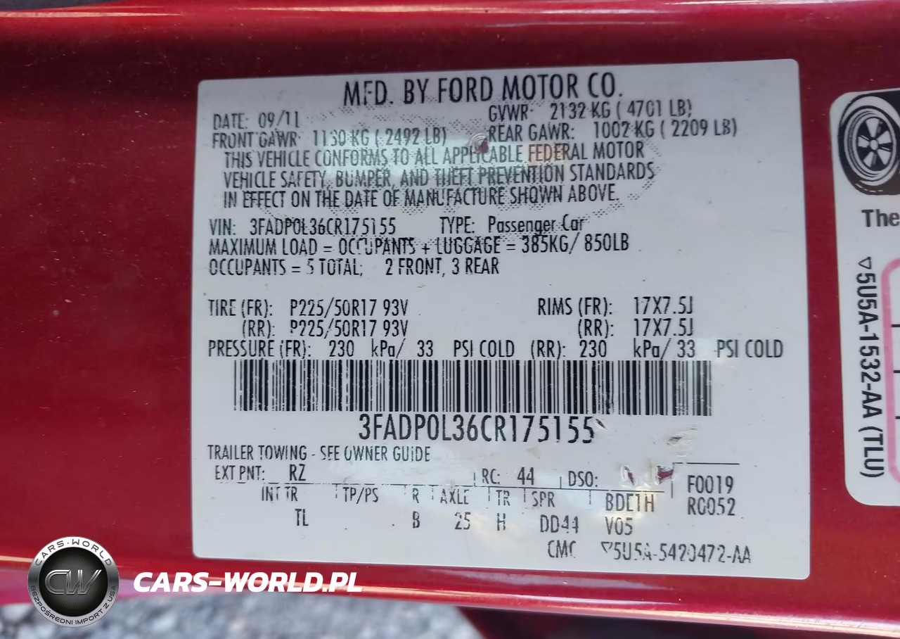 2012 Ford Fusion Hybrid VIN:3FADP0L36CR175155 - 9