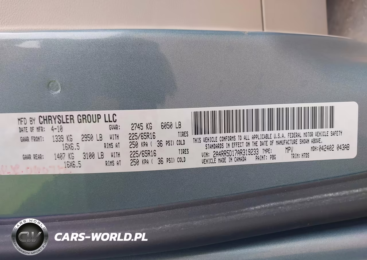 2010 Chrysler Town & Country Touring VIN:2A4RR5D17AR319233 - 9