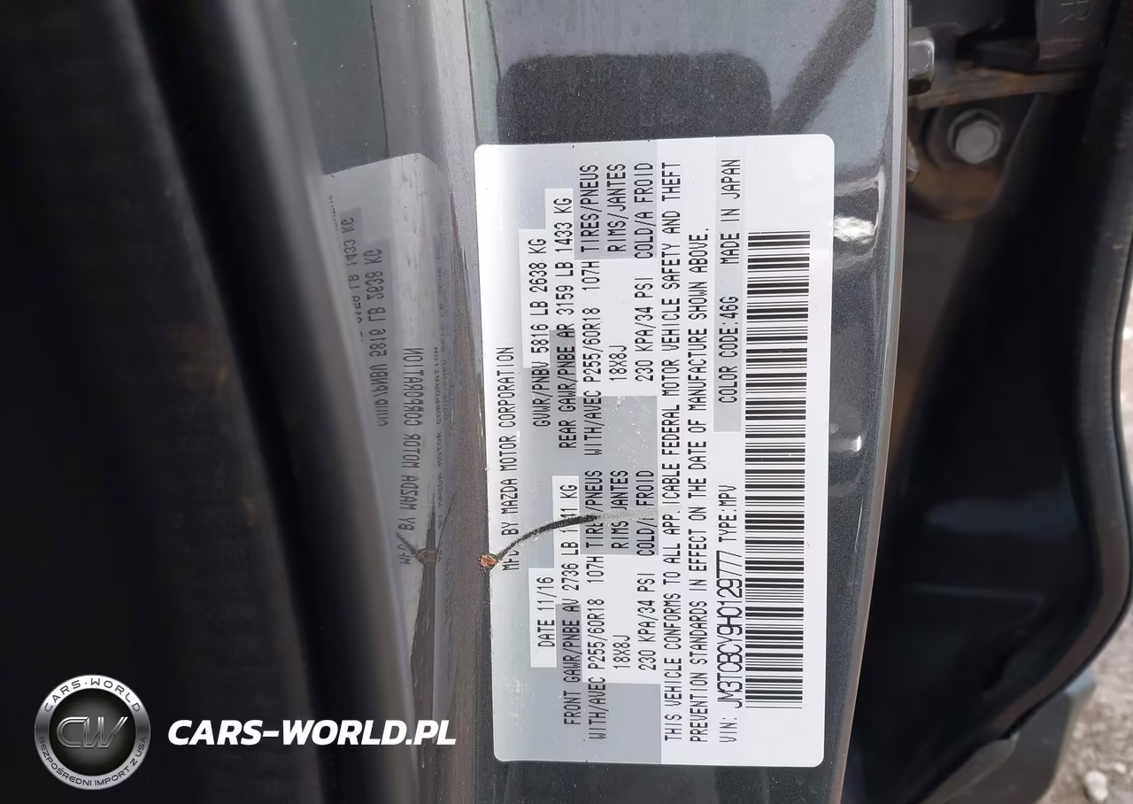 2017 Mazda Cx-9 Touring VIN:JM3TCBCY9H0129777 - 9
