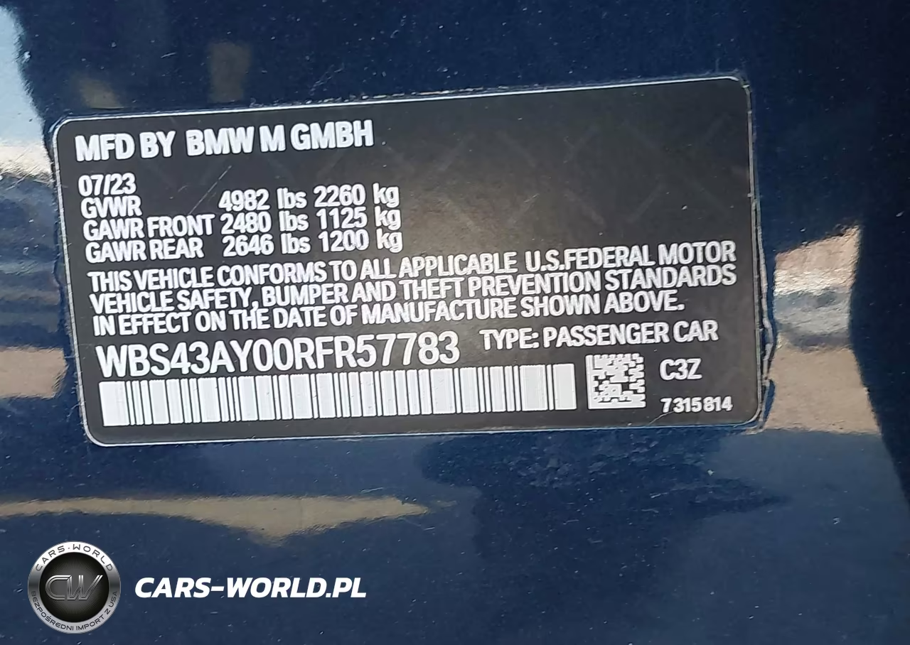 2024 BMW M3 Competition xDrive VIN:WBS43AY00RFR57783 - 9