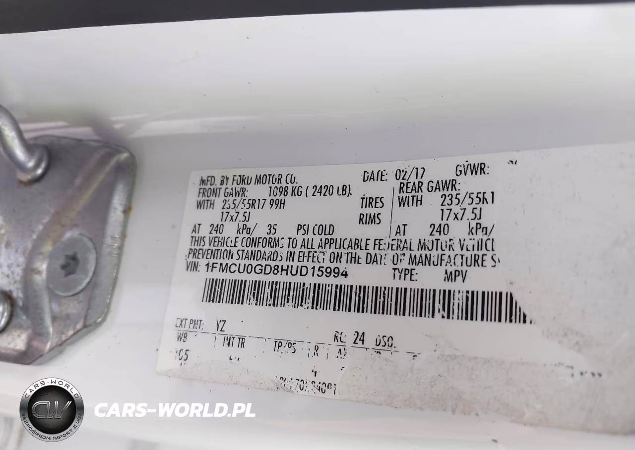 2017 Ford Escape Se VIN:1FMCU0GD8HUD15994 - 9