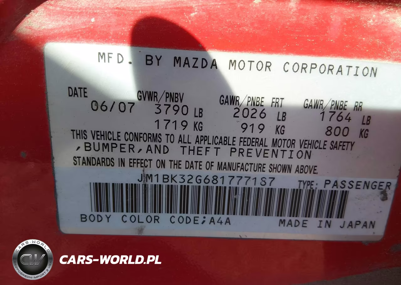 2008 Mazda Mazda3 I VIN:JM1BK32G681777187 - 9