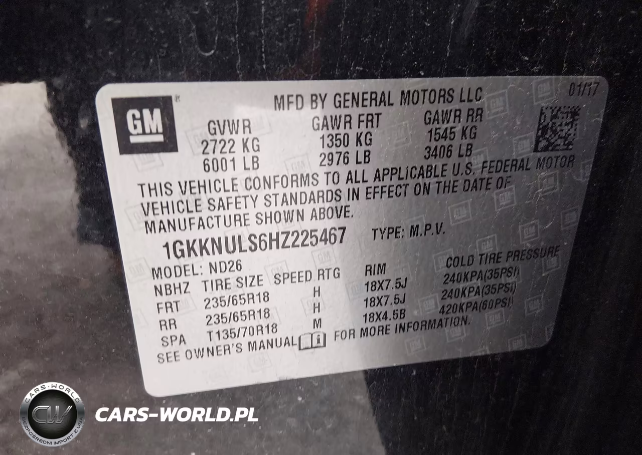 2017 GMC Acadia Slt-1 VIN:1GKKNULS6HZ225467 - 9