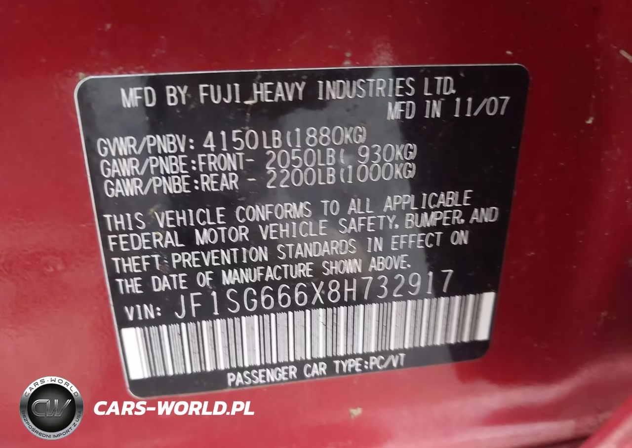 2008 Subaru Forester VIN:JF1SG666X8H732917 - 9