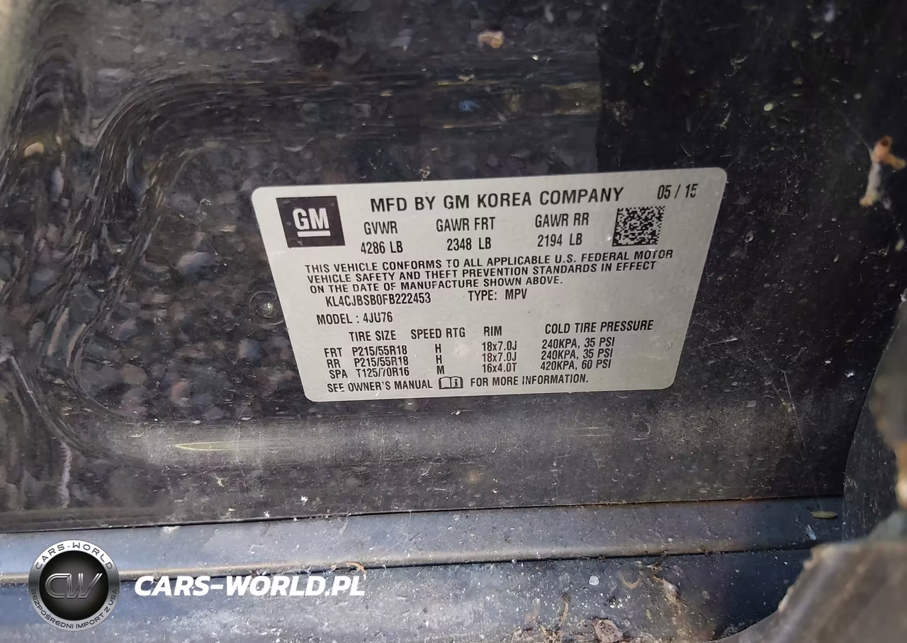 2015 Buick Encore Convenience VIN:KL4CJBSB0FB222453 - 9