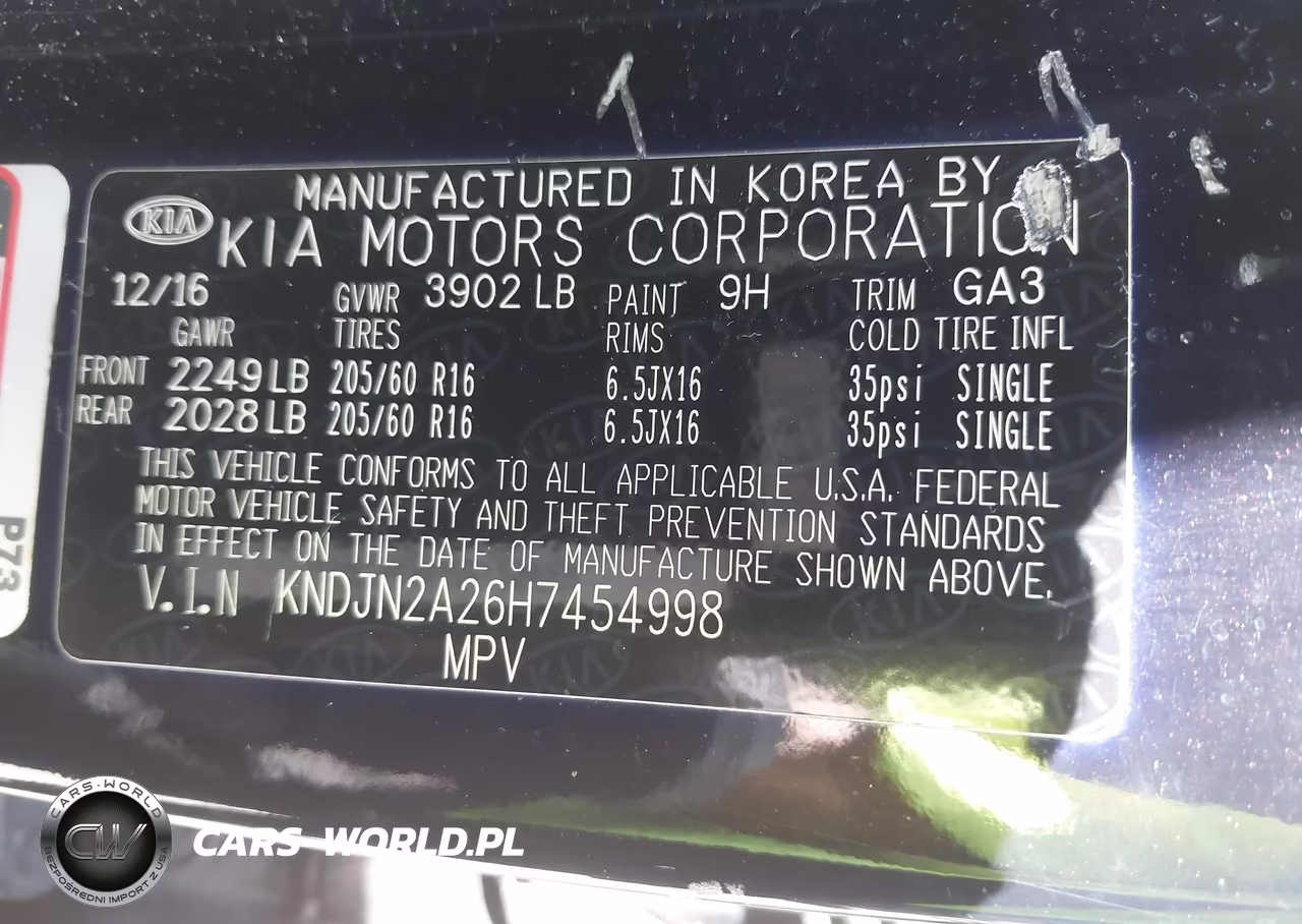 2017 Kia Soul VIN:KNDJN2A26H7454998 - 9