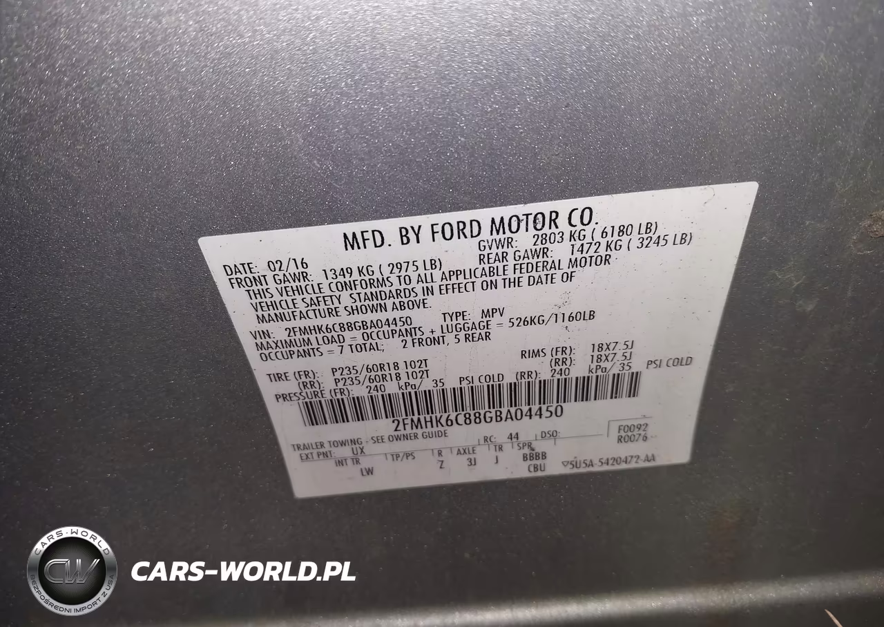 2016 Ford Flex Sel VIN:2FMHK6C88GBA04450 - 9