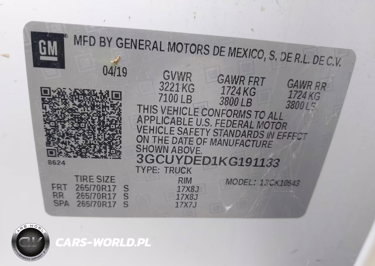 2019 Chevrolet Silverado 1500 Lt VIN:3GCUYDED1KG191133 - 9