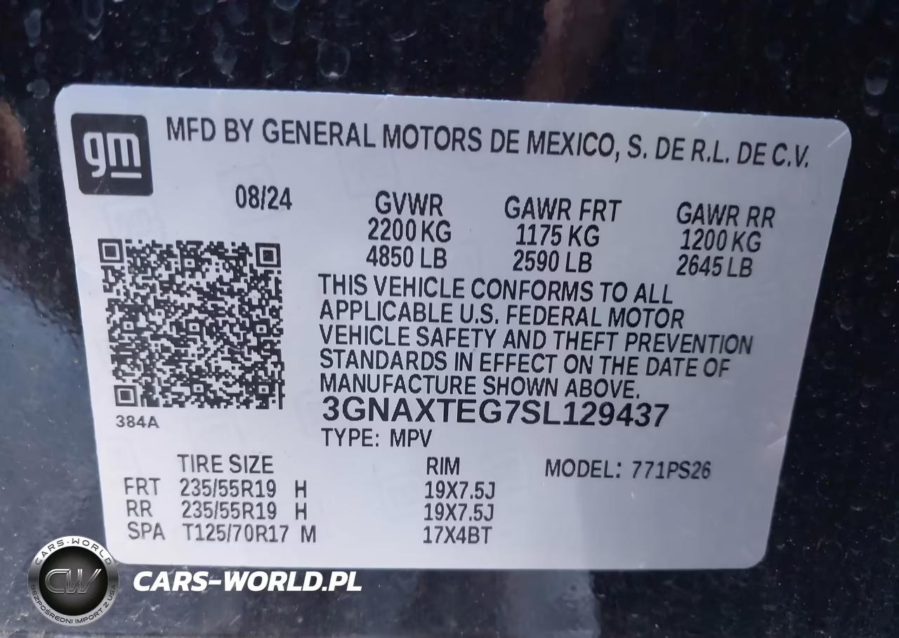 2025 Chevrolet Equinox Awd Rs VIN:3GNAXTEG7SL129437 - 9