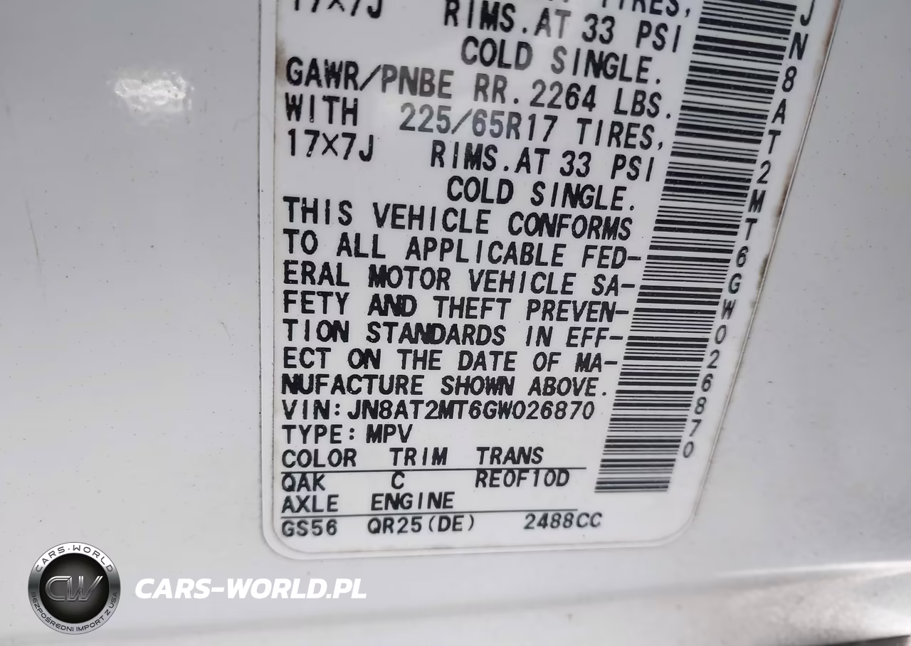 2016 Nissan Rogue S VIN:JN8AT2MT6GW026870 - 9