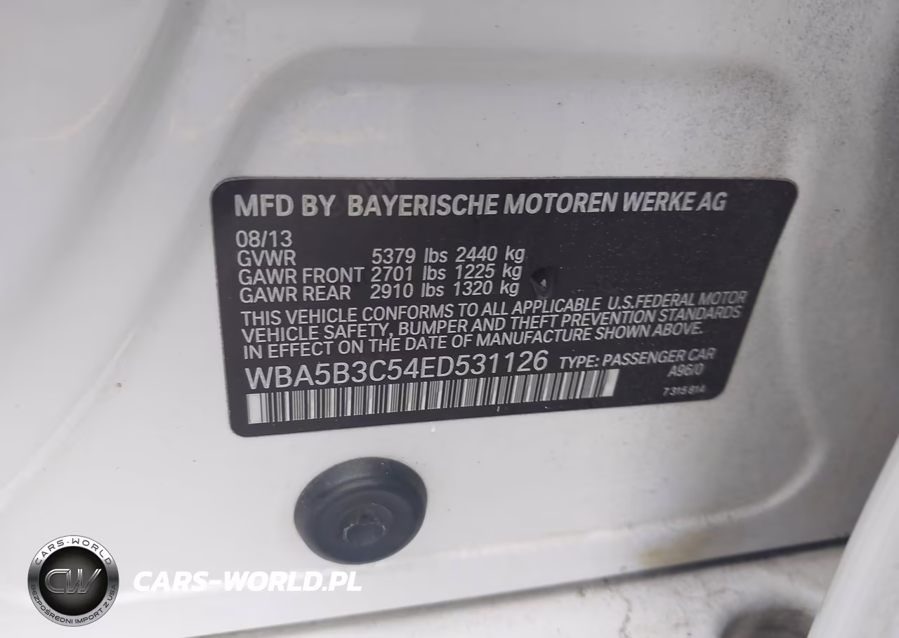 2014 BMW 535I xDrive VIN:WBA5B3C54ED531126 - 9