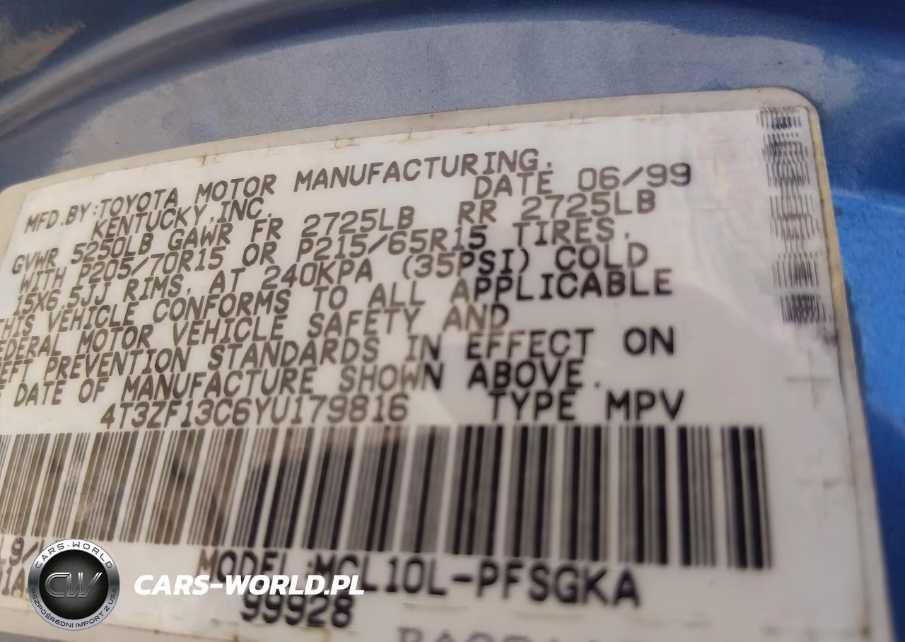 2000 Toyota Sienna Xle VIN:4T3ZF13C6YU179816 - 9