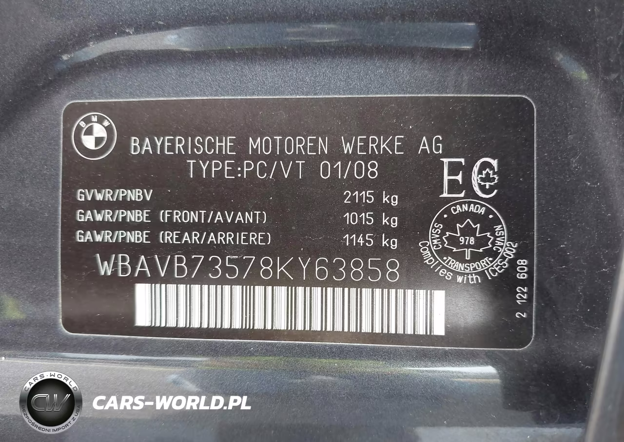2008 BMW 335I VIN:WBAVB73578KY63858 - 9