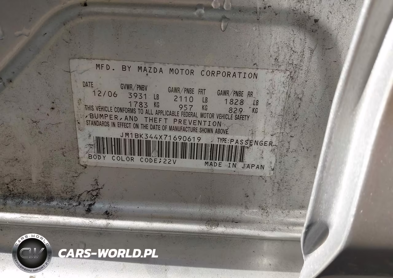 2007 Mazda Mazda3 S Touring VIN:JM1BK344X71690619 - 9