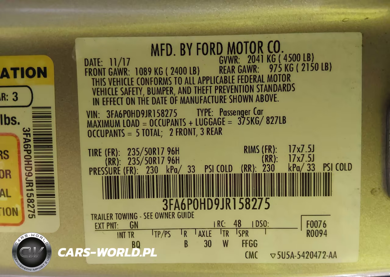 2018 Ford Fusion Se VIN:3FA6P0HD9JR158275 - 9